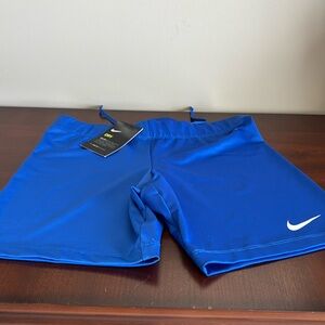 NWT Nike Running Shorts.  Royal Blue.  Interior Drawstring closure.  Size M.